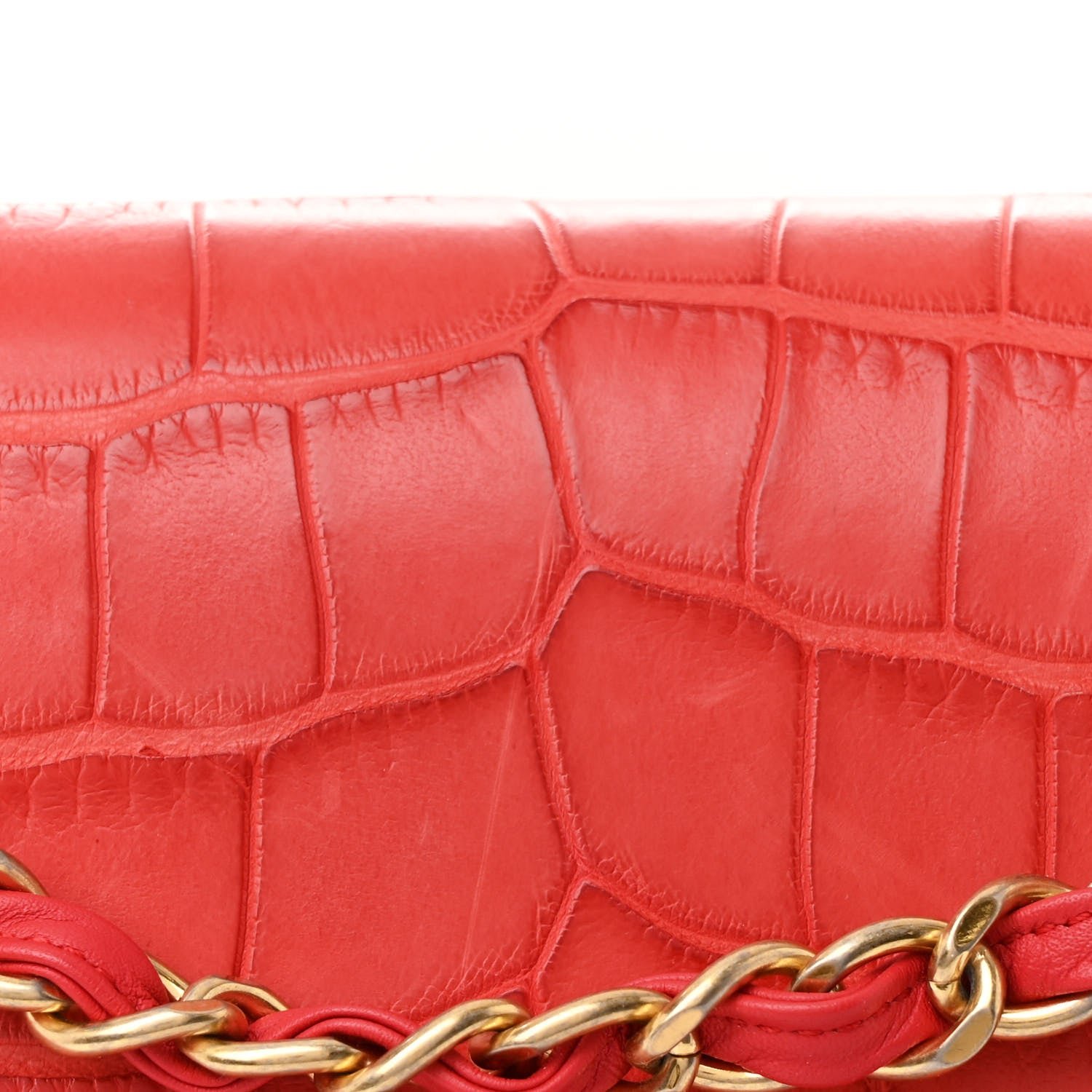 Alligator Jumbo Double Flap Red - Image 8