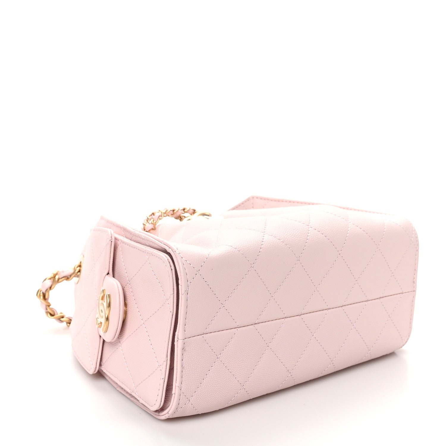 Caviar Quilted Mini Chanel 25 Handbag Light Pink - Image 4