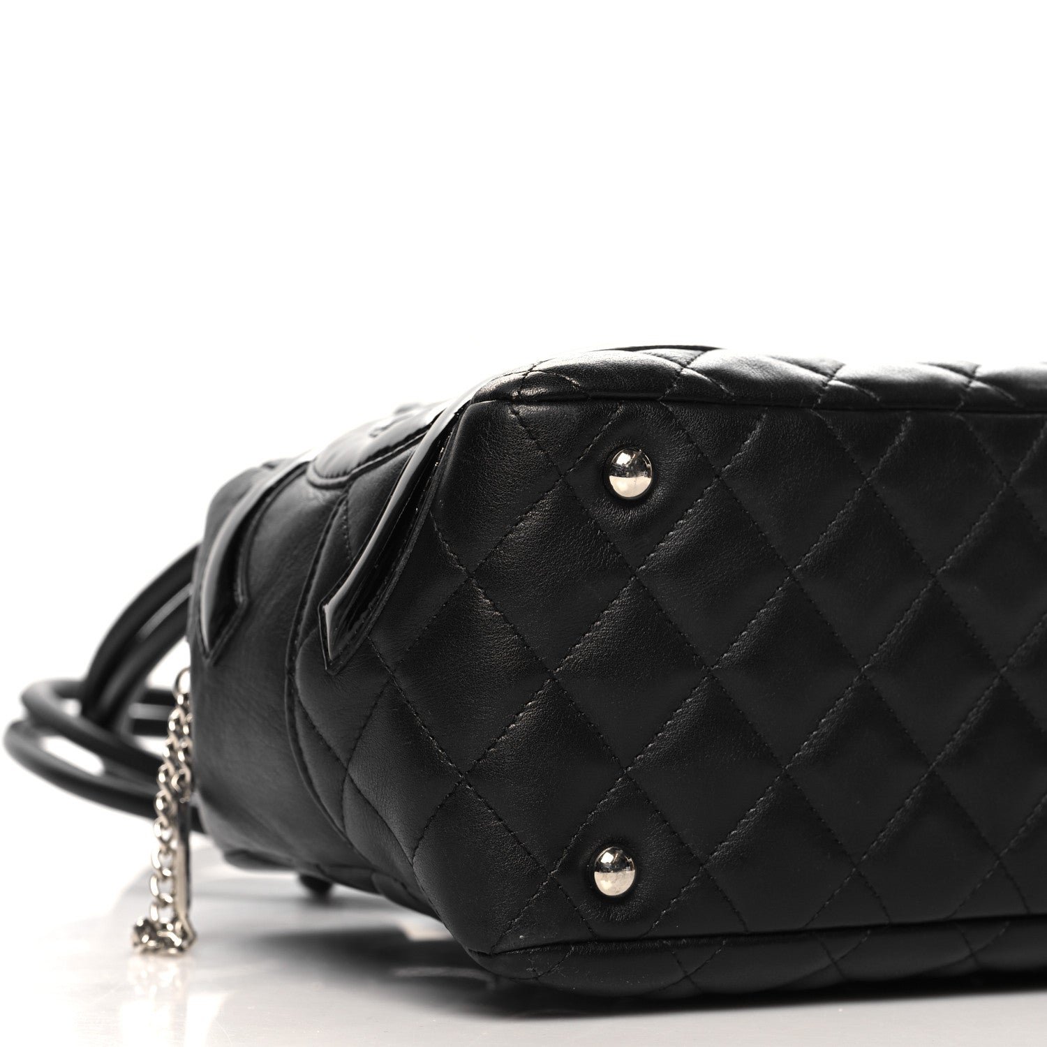 Calfskin Quilted Large Cambon Bowler Black - Image 9