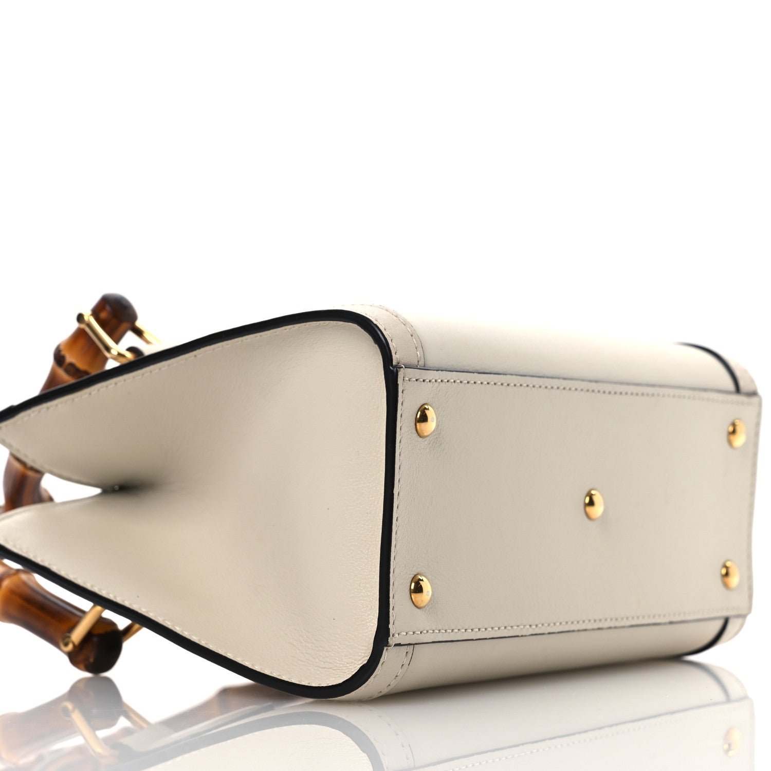 Wonka Grain Calfskin Mini Diana Tote Bag Mystic White - Image 9