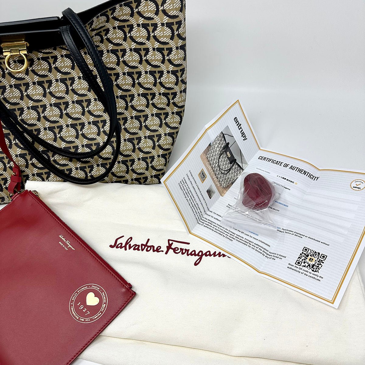 Salvatore Ferragamo Printed Gancino Tote - Image 11