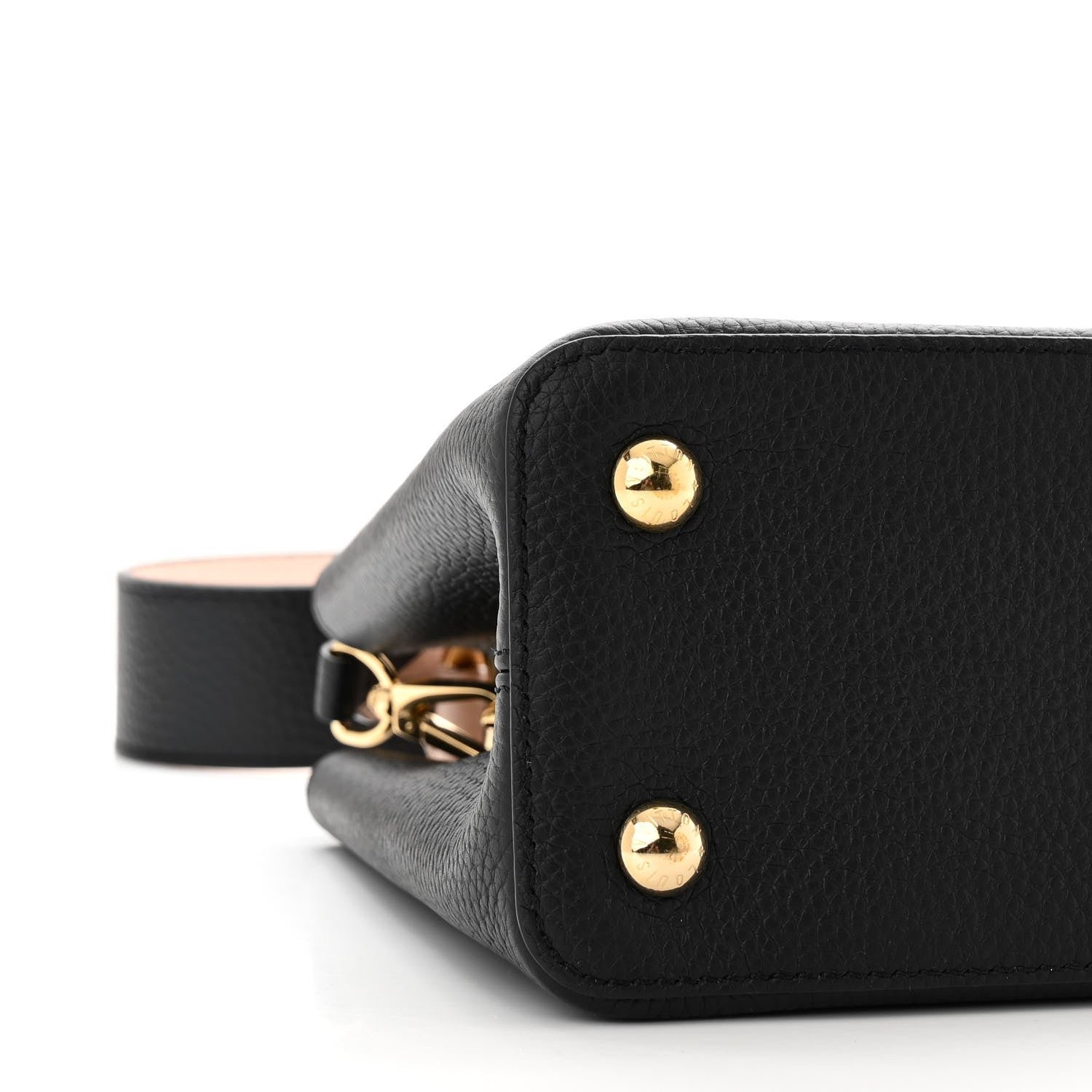 Taurillon Capucines MM Black Rose Trianon Pink Coquille Beige - Image 8