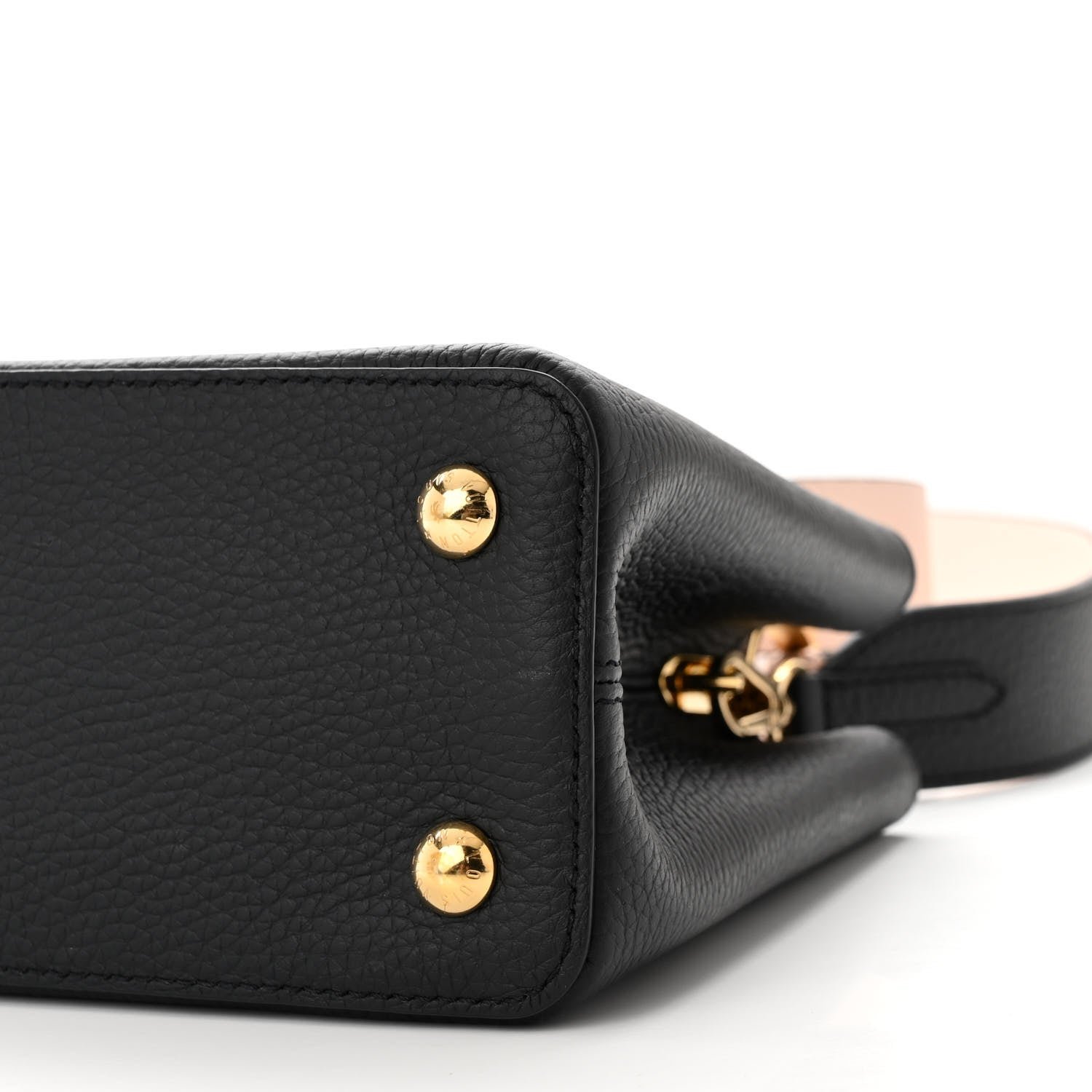 Taurillon Capucines MM Black Rose Trianon Pink Coquille Beige - Image 9