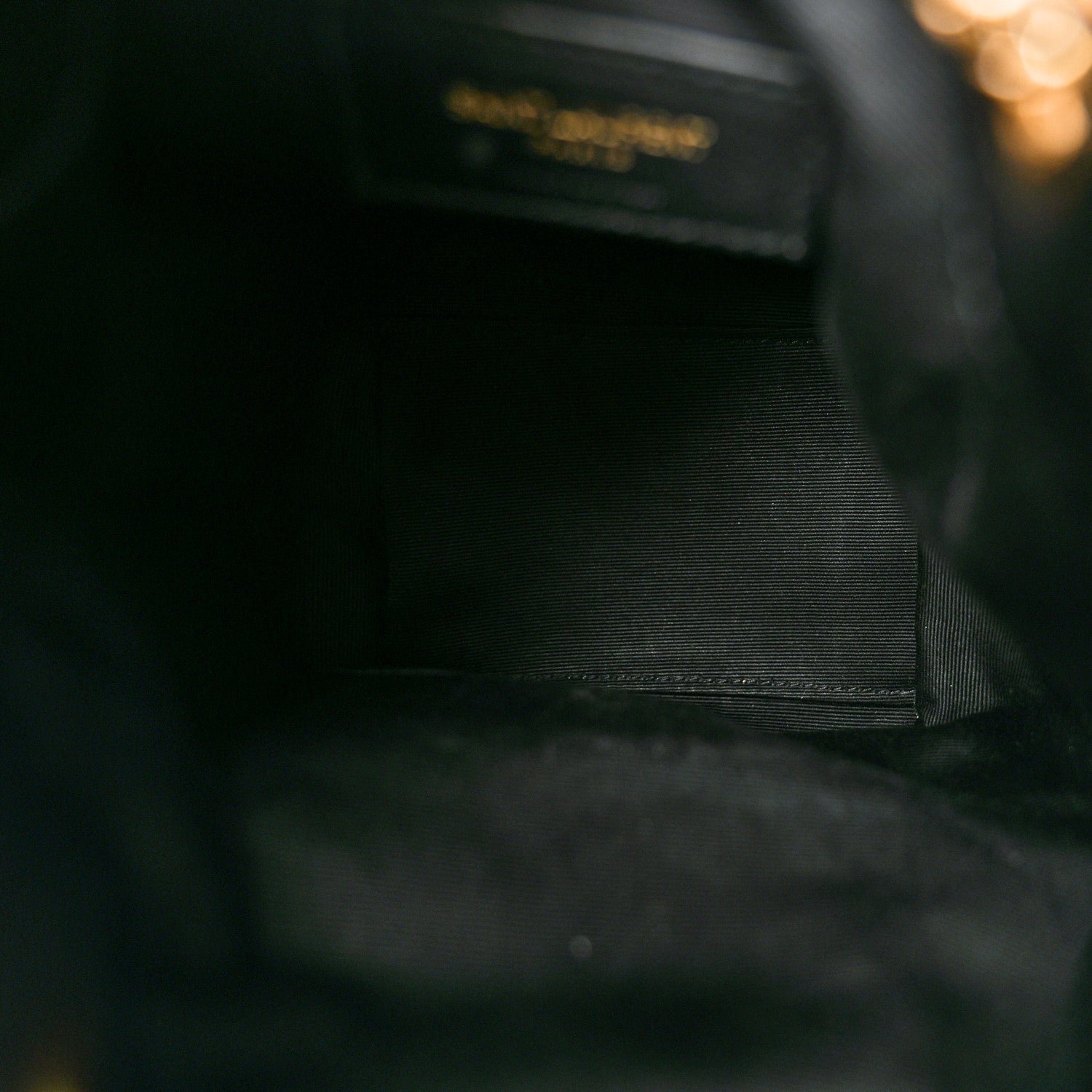 Lambskin Matelasse Monogram Joe Nano Bucket Bag Black - Image 5