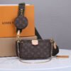 Louis Vuitton Multi Pochette Accessories Set – Monogram Canvas with Green Strap