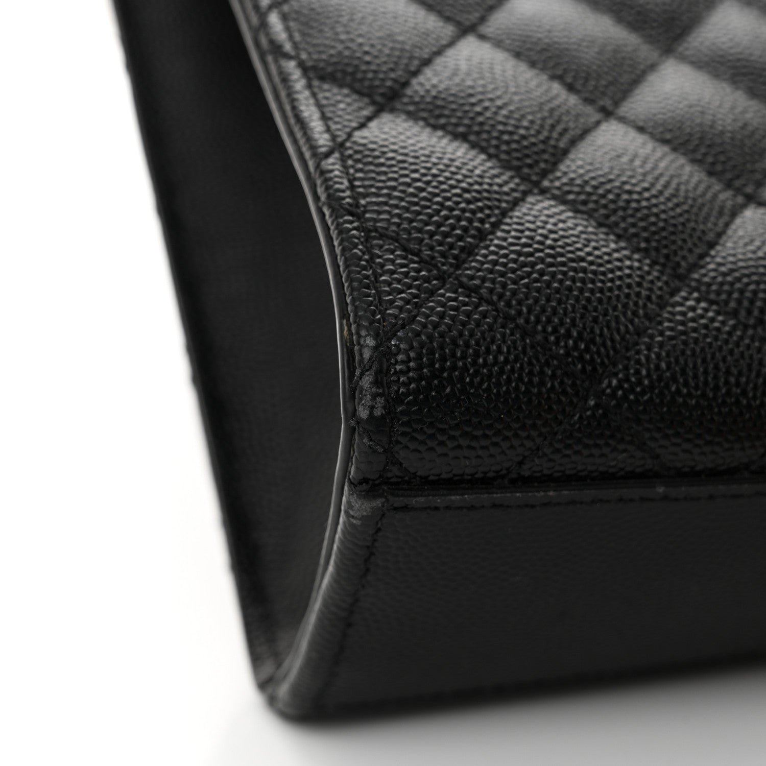 Grain De Poudre Textured Mixed Matelasse Large Triquilt Monogram Satchel Black - Image 12