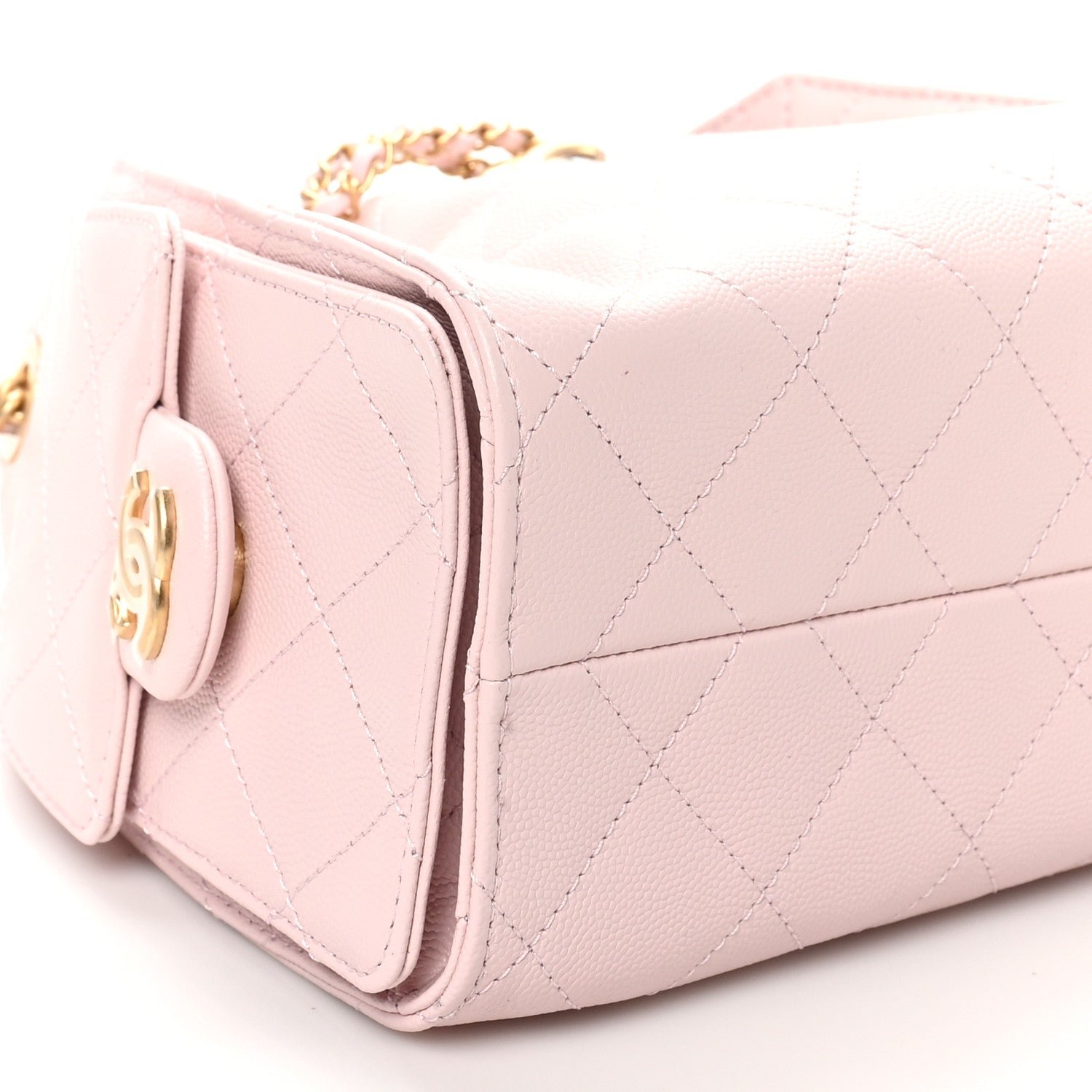 Caviar Quilted Mini Chanel 25 Handbag Light Pink - Image 9