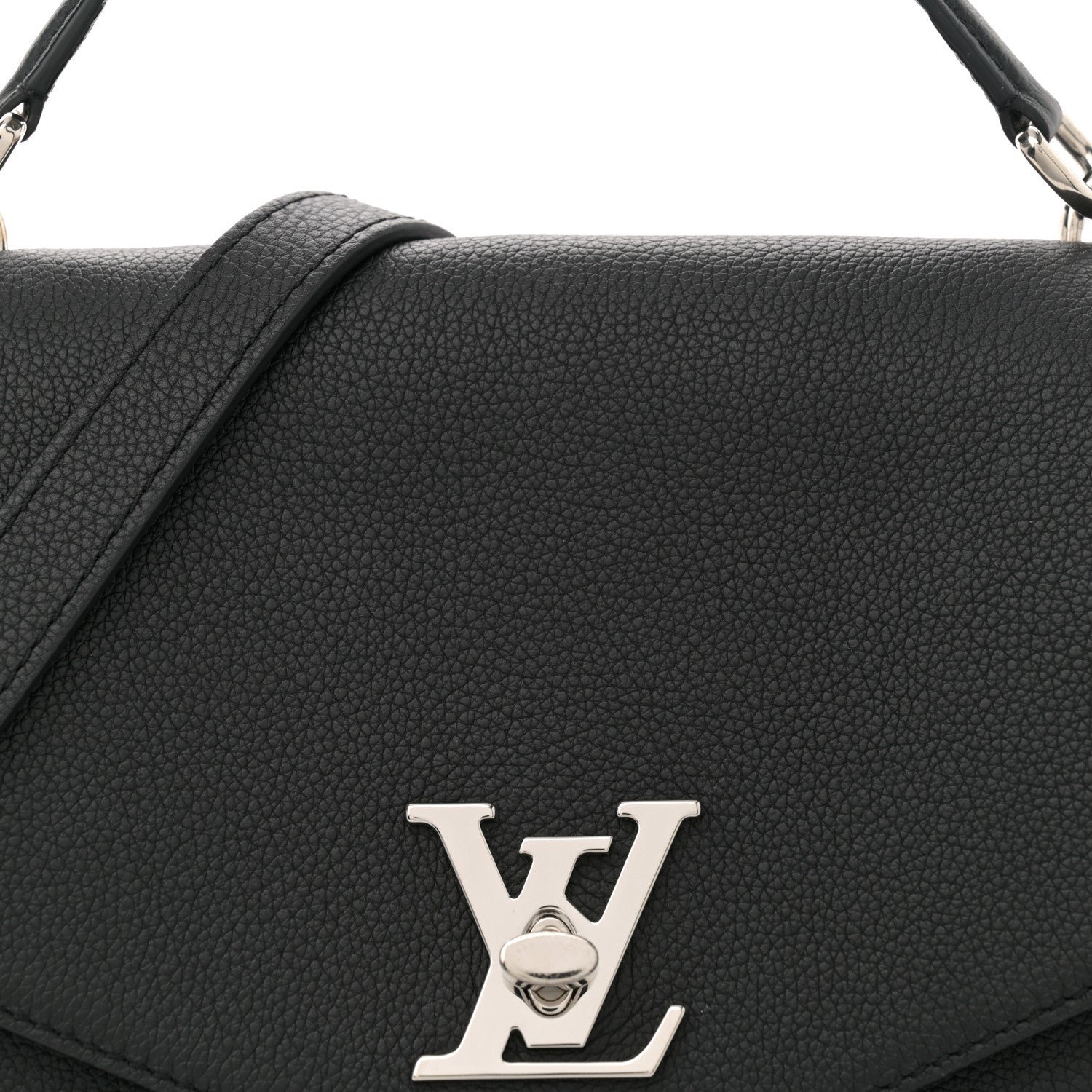 Soft Calfskin My Lockme Top Handle Black - Image 7