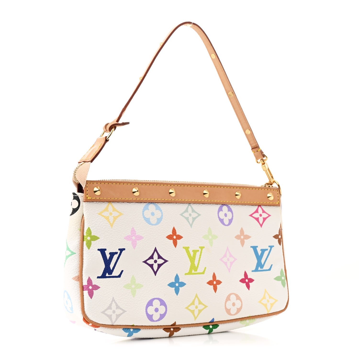 Monogram Multicolor Pochette Accessories White - Image 3
