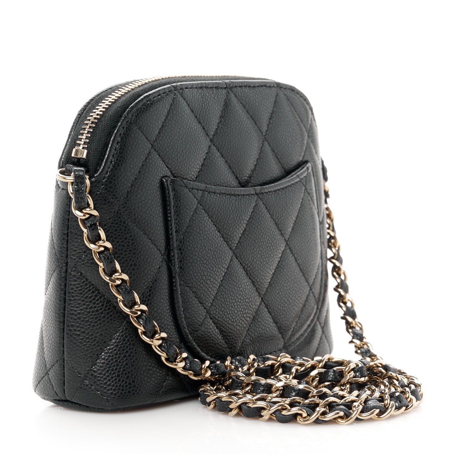 Caviar Quilted Classic Clutch with Chain Black - Image 3