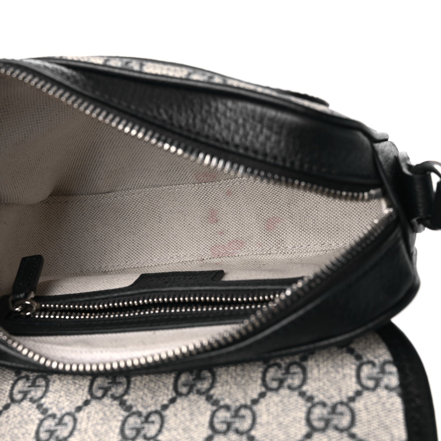 GG Supreme Monogram Textured Dollar Calfskin Mini Ophidia Flap Shoulder Bag Beige Blue - Image 5