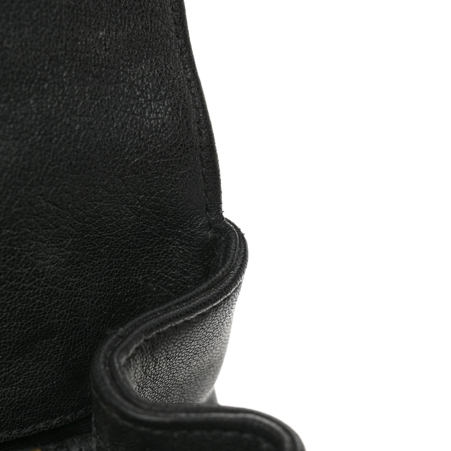 Sheepskin Matelasse Chevron Monogram Medium College Bag Black - Image 11