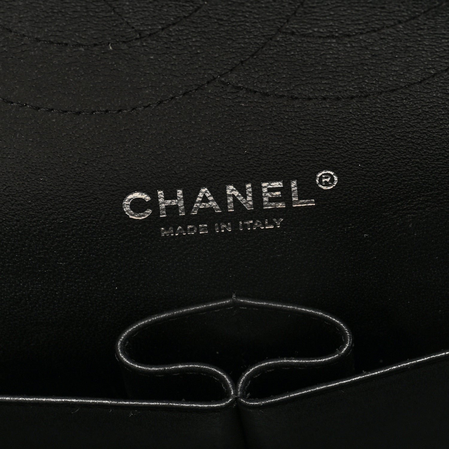 Lambskin Chevron Quilted Jumbo Double Flap Black - Image 6