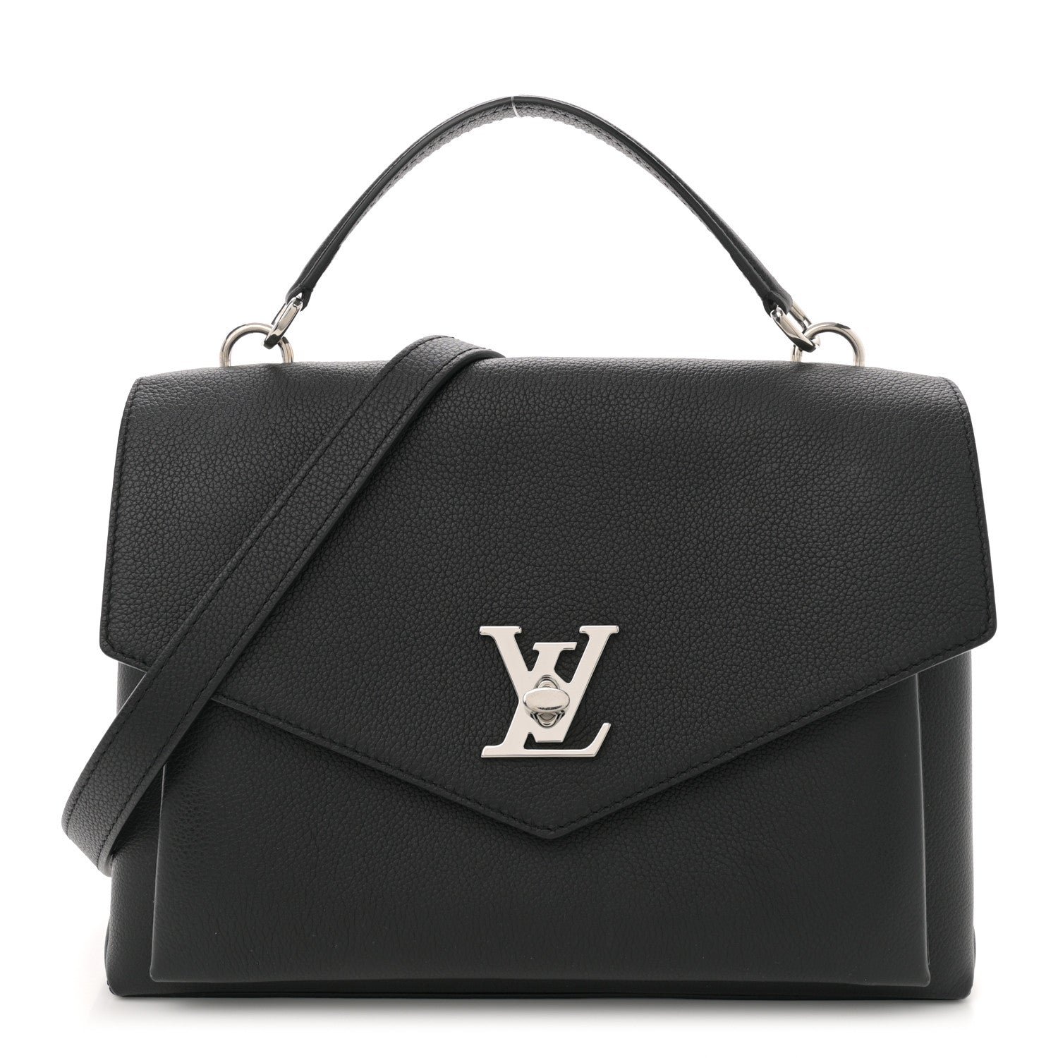 Soft Calfskin My Lockme Top Handle Black