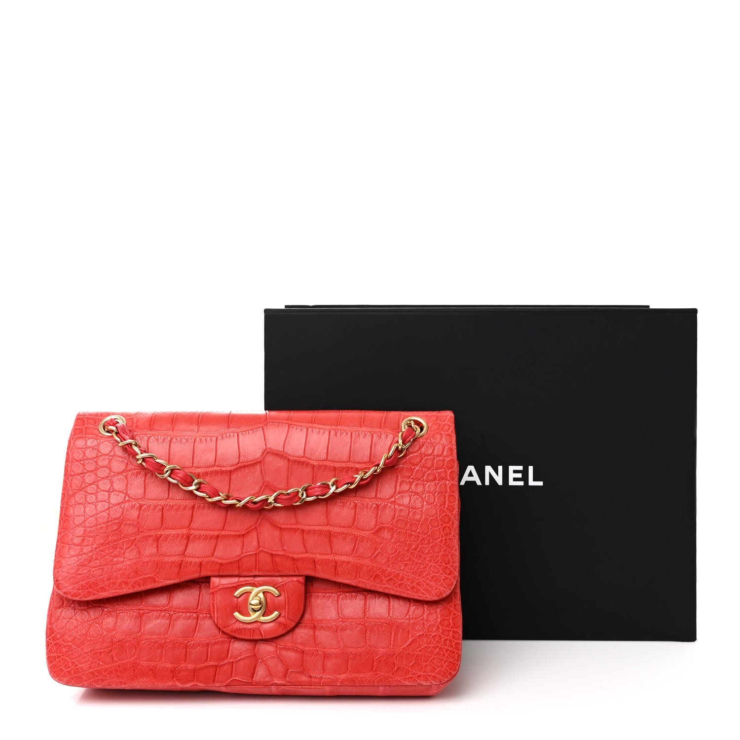 Alligator Jumbo Double Flap Red - Image 14