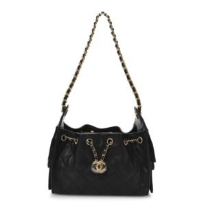 Caviar Quilted Mini Chanel 25 Handbag Black