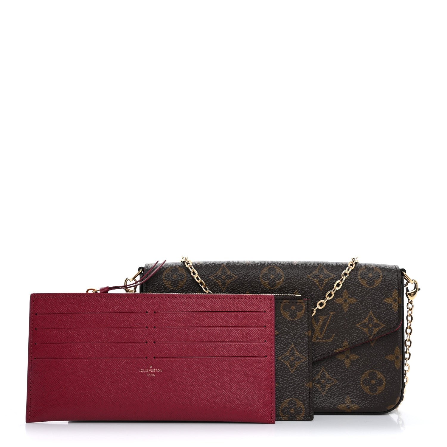 Monogram Pochette Felicie Chain Wallet Fuchsia - Image 3
