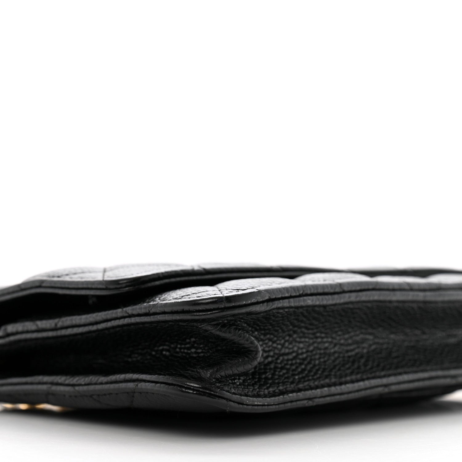Caviar Quilted Wallet on Chain WOC Black - Image 10