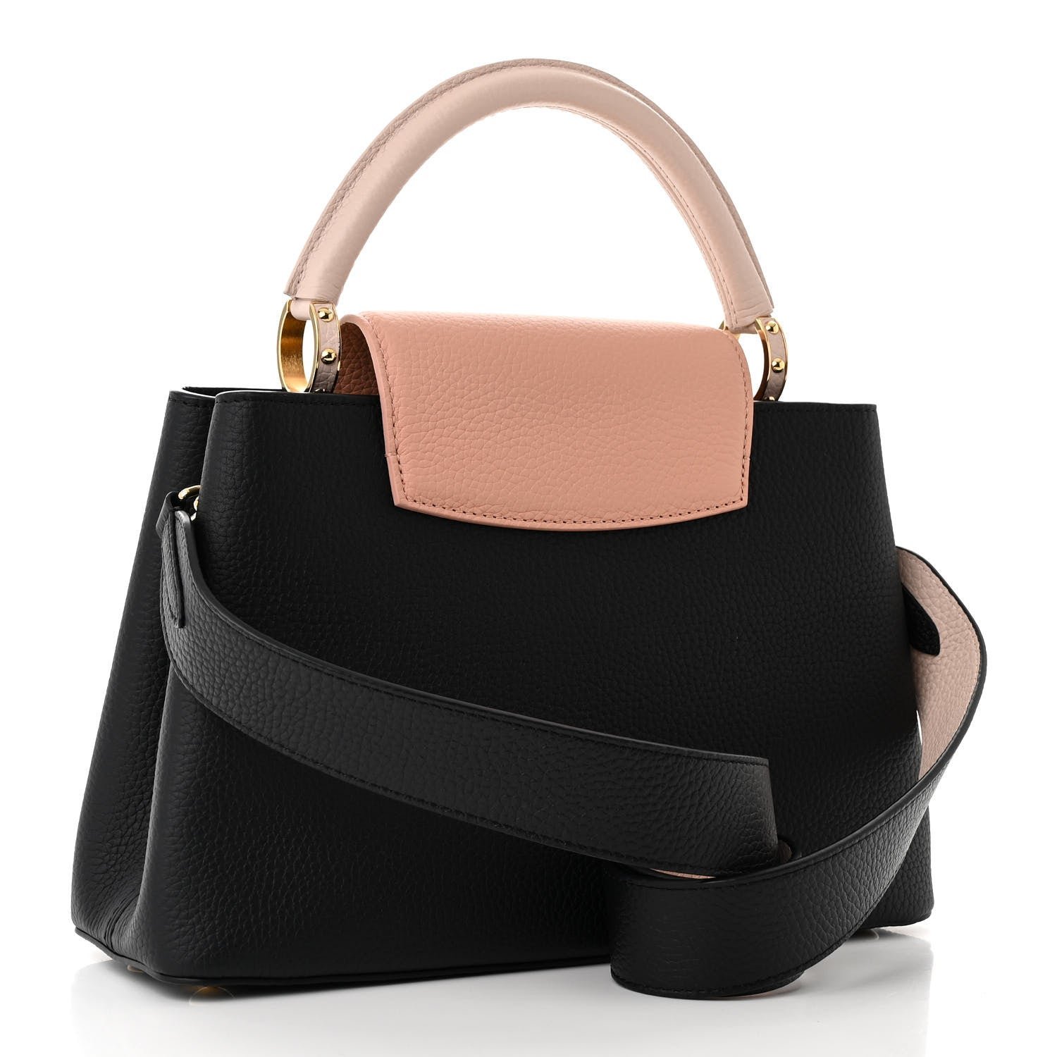 Taurillon Capucines MM Black Rose Trianon Pink Coquille Beige - Image 3