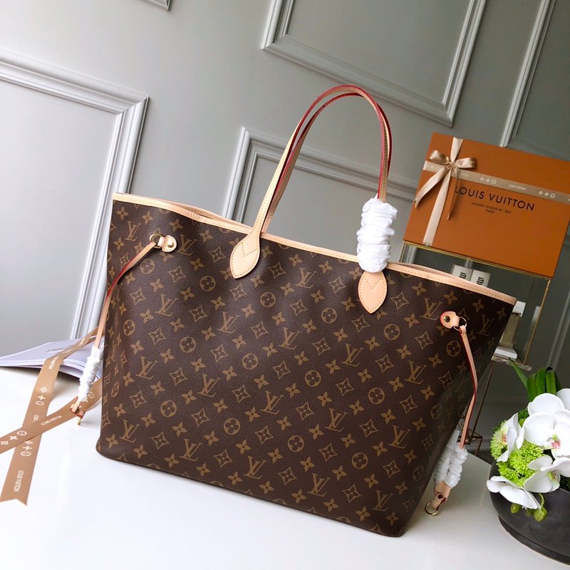 Louis Vuitton Monogram Shopping Tote – 51 White Leather with Brown Interior, Large Capacity Designer Shoulder Bag - Image 3