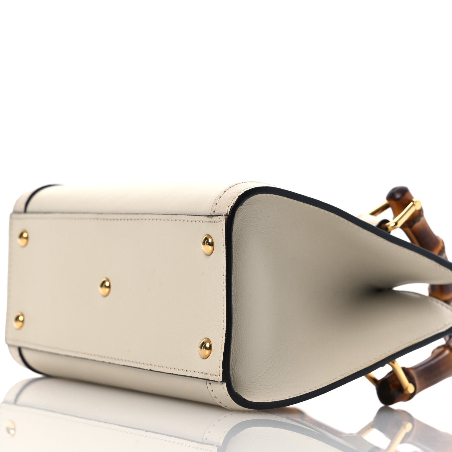 Wonka Grain Calfskin Mini Diana Tote Bag Mystic White - Image 10