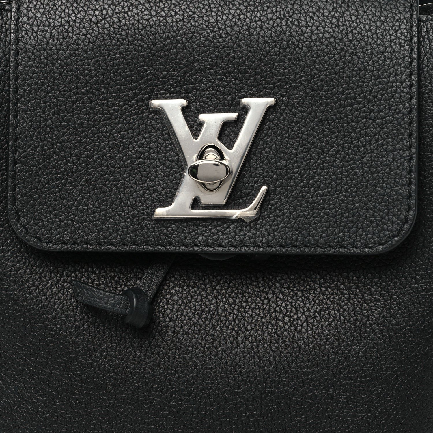 Calfskin Lockme Mini Backpack Black - Image 7