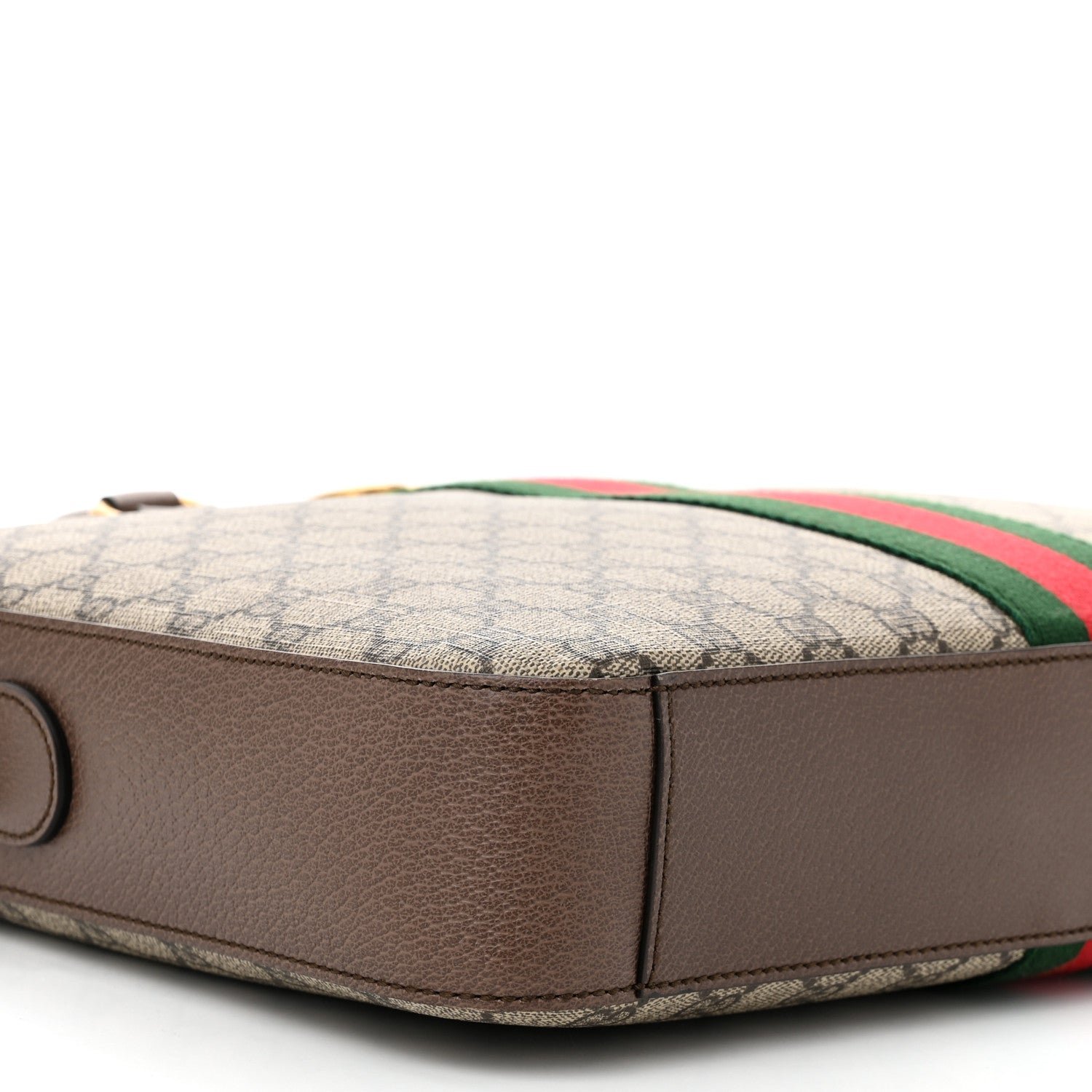 GG Supreme Monogram Textured Calfskin Web Medium Ophidia Briefcase Beige Ebony New Acero - Image 9