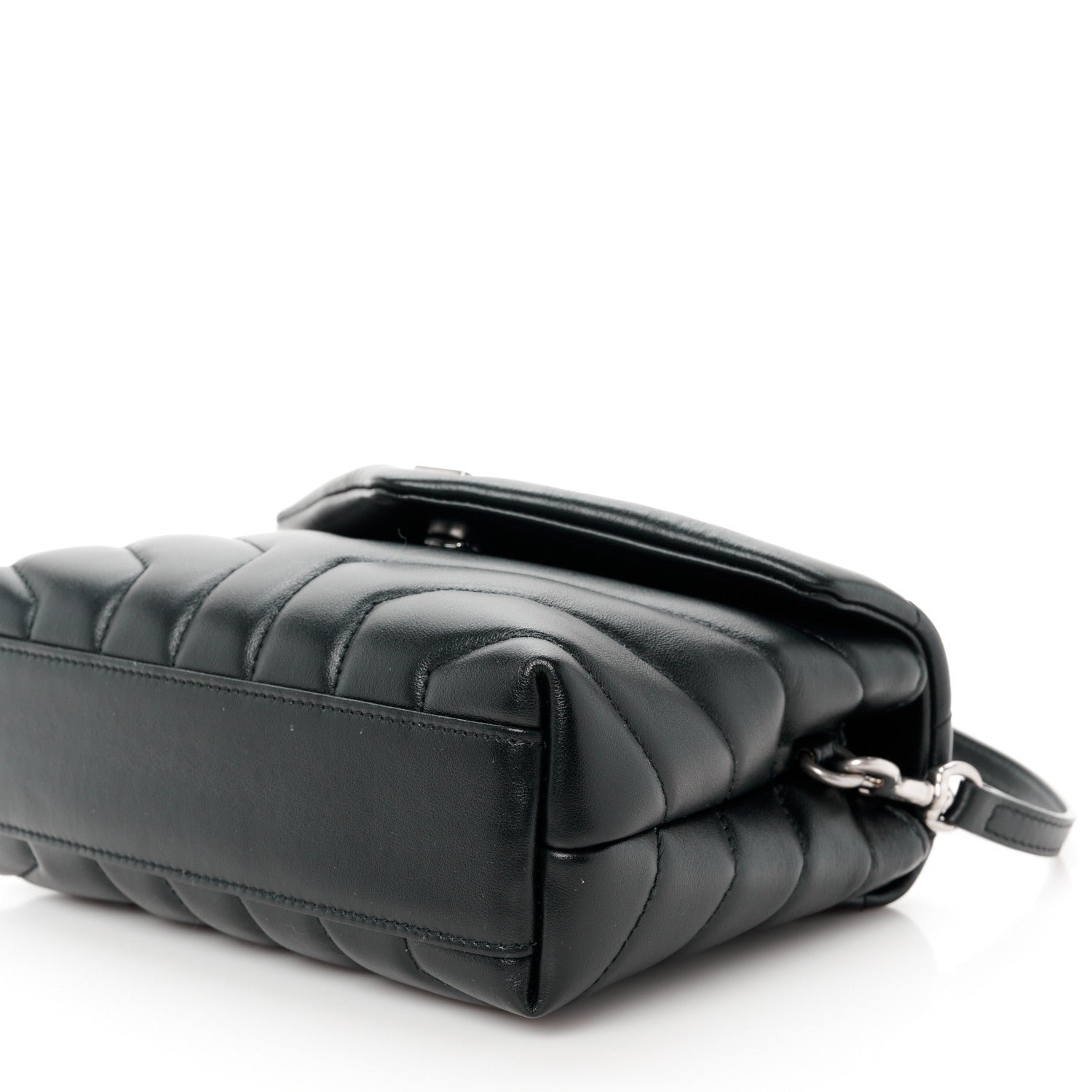Calfskin Y Quilted Monogram Toy Loulou Crossbody Bag Black - Image 11