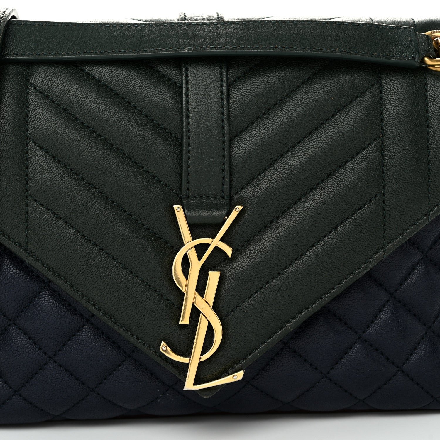 Sheepskin Tri-Color Tri-Quilt Monogram Medium College Bag - Image 8