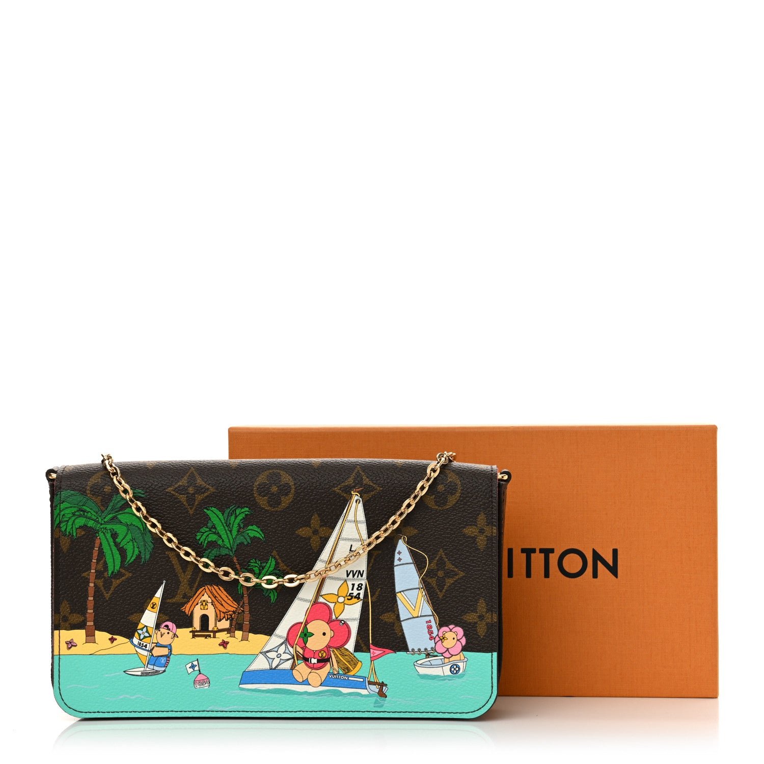 Monogram 2023 Christmas Animation Sailing Pochette Felicie Chain Wallet Dragonfruit Pink - Image 10