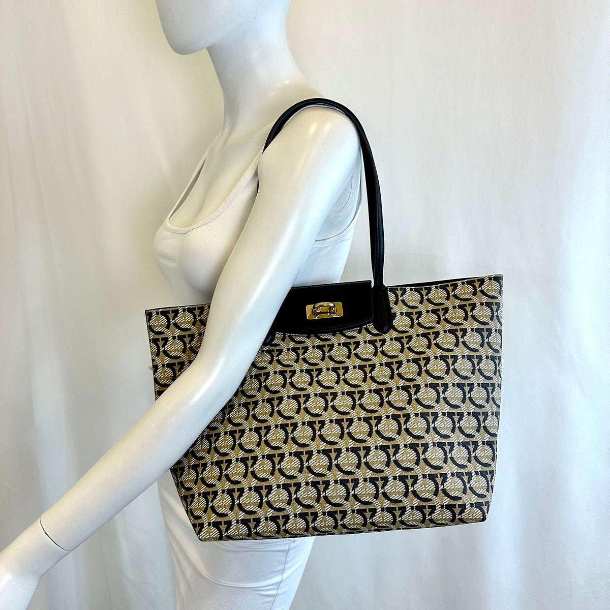 Salvatore Ferragamo Printed Gancino Tote - Image 3