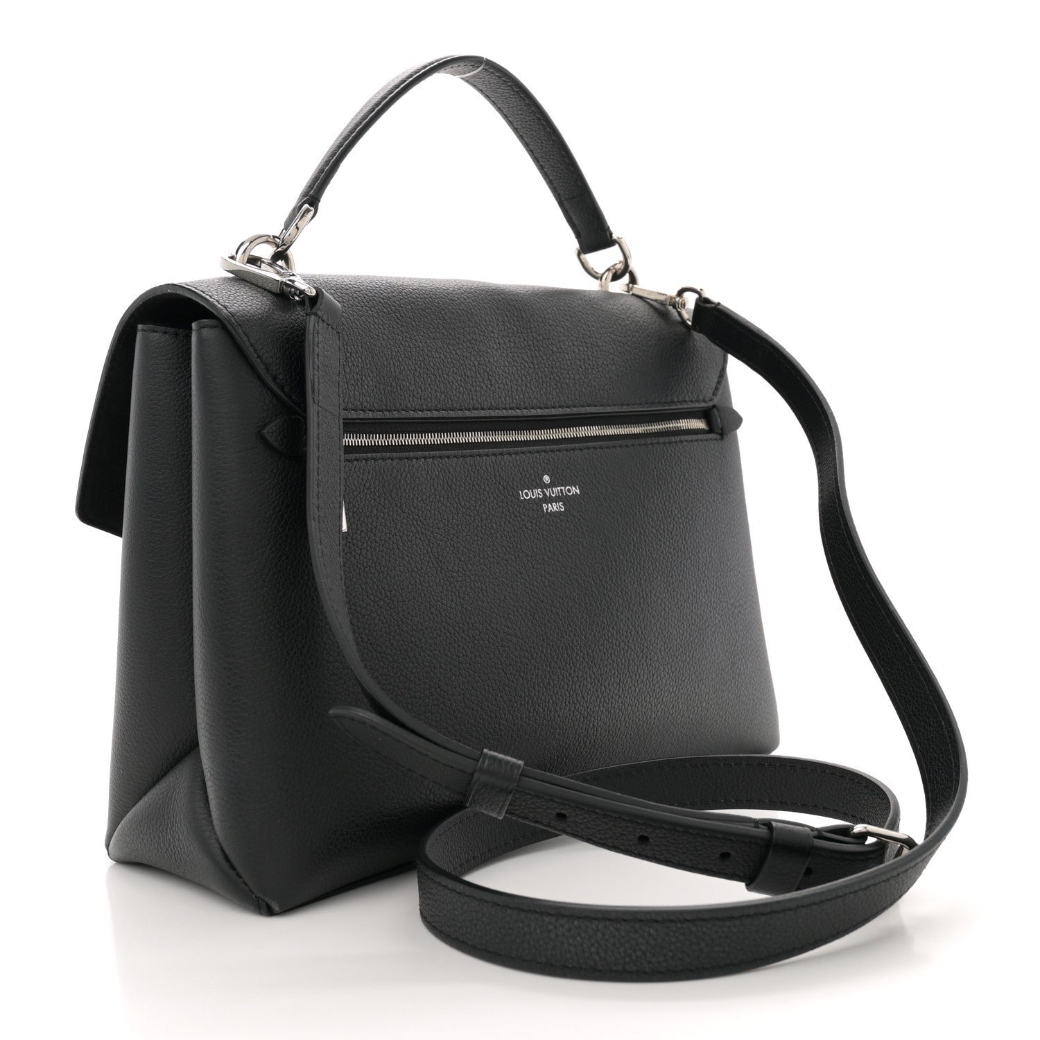 Soft Calfskin My Lockme Top Handle Black - Image 3