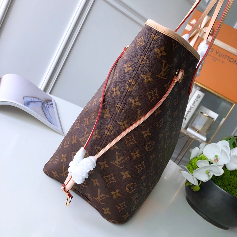 Louis Vuitton Monogram Shopping Tote – 51 White Leather with Brown Interior, Large Capacity Designer Shoulder Bag - Image 6