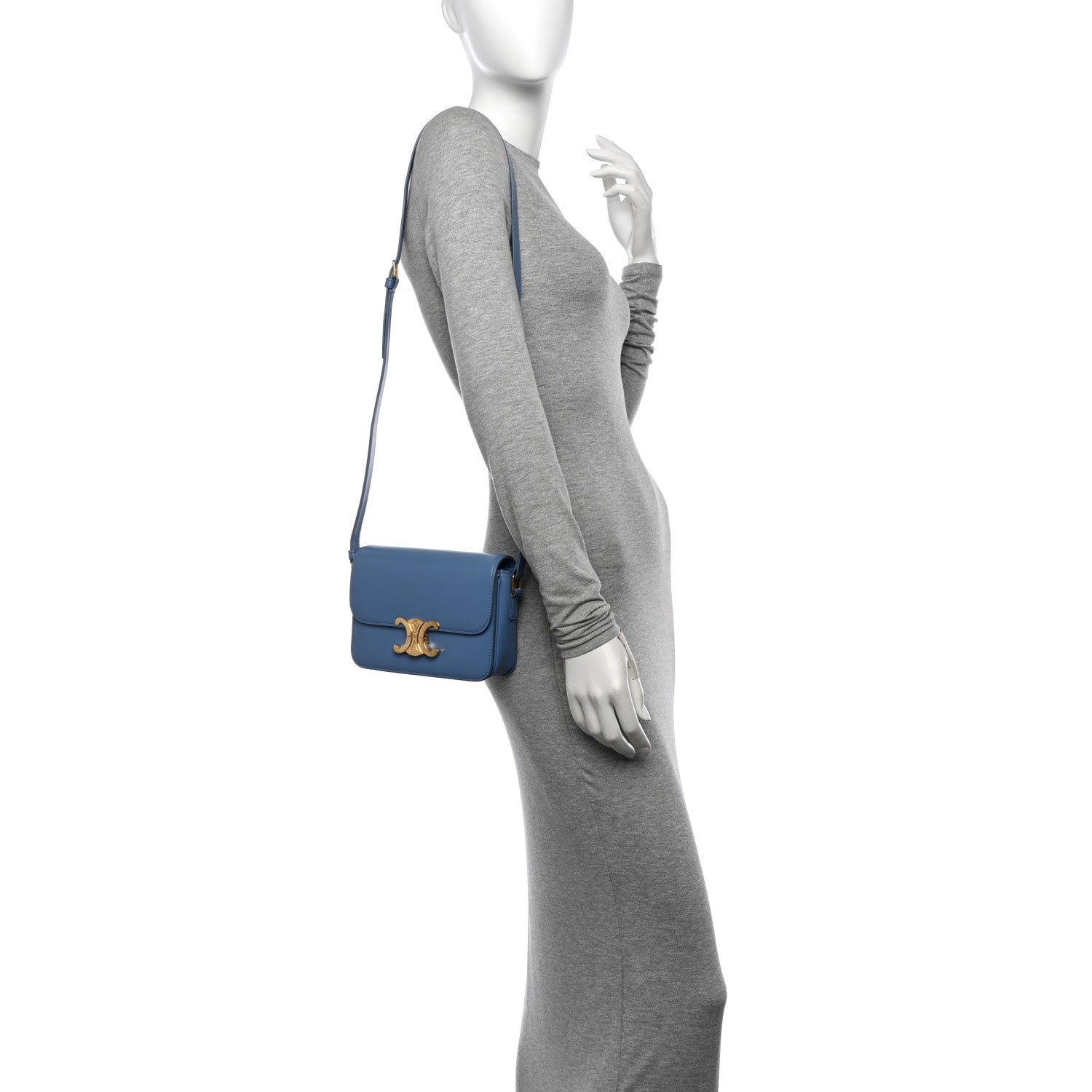 Shiny Calfskin Teen Triomphe Azure - Image 3