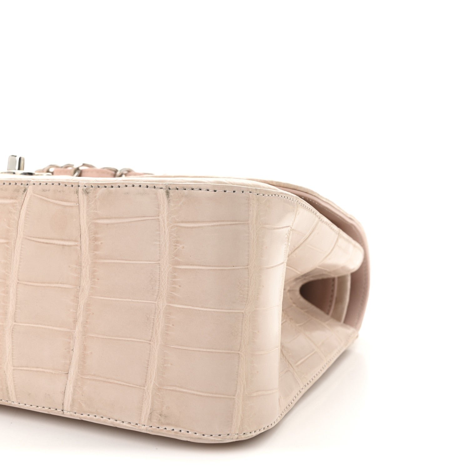 Alligator Jumbo Double Flap Light Pink - Image 10