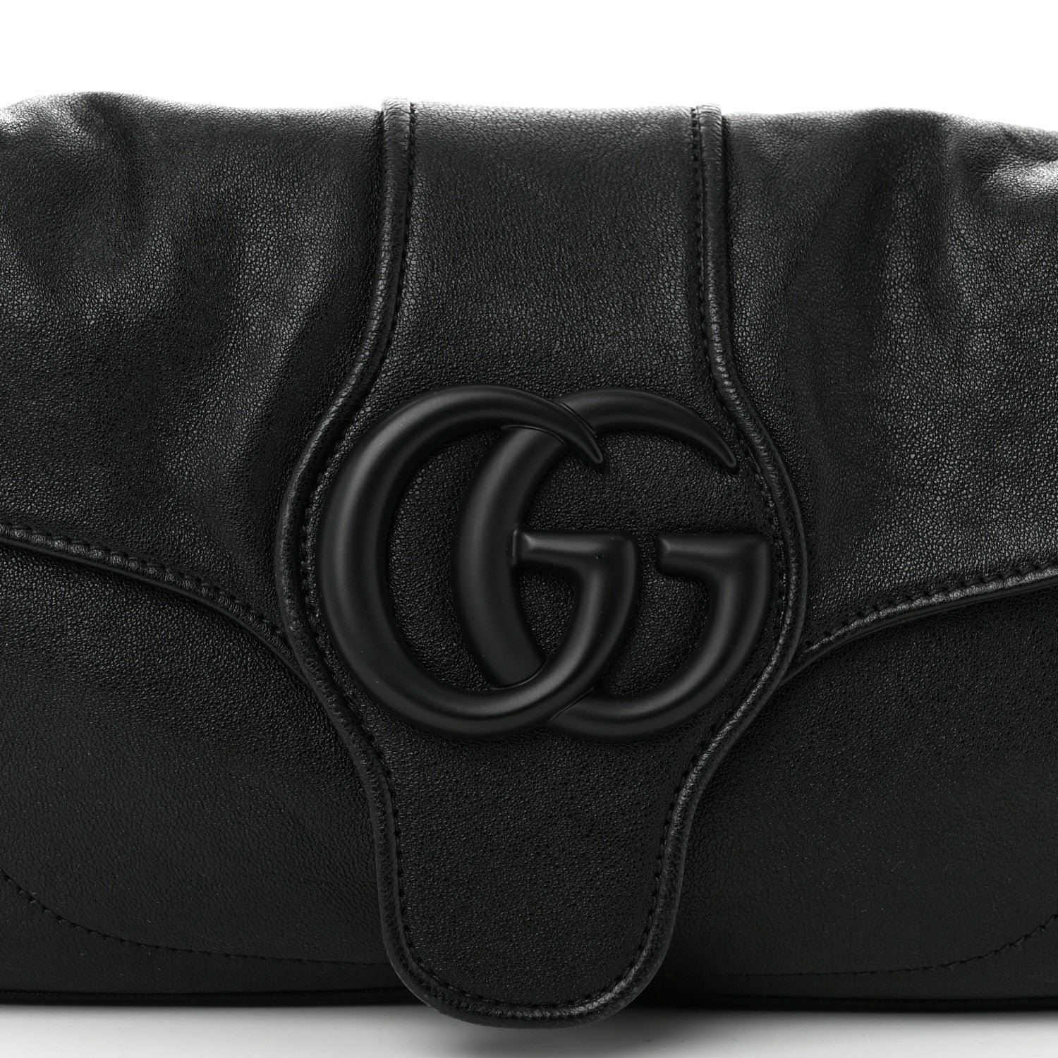 Goatskin Small GG Monochrome Aphrodite Shoulder Bag Black - Image 8