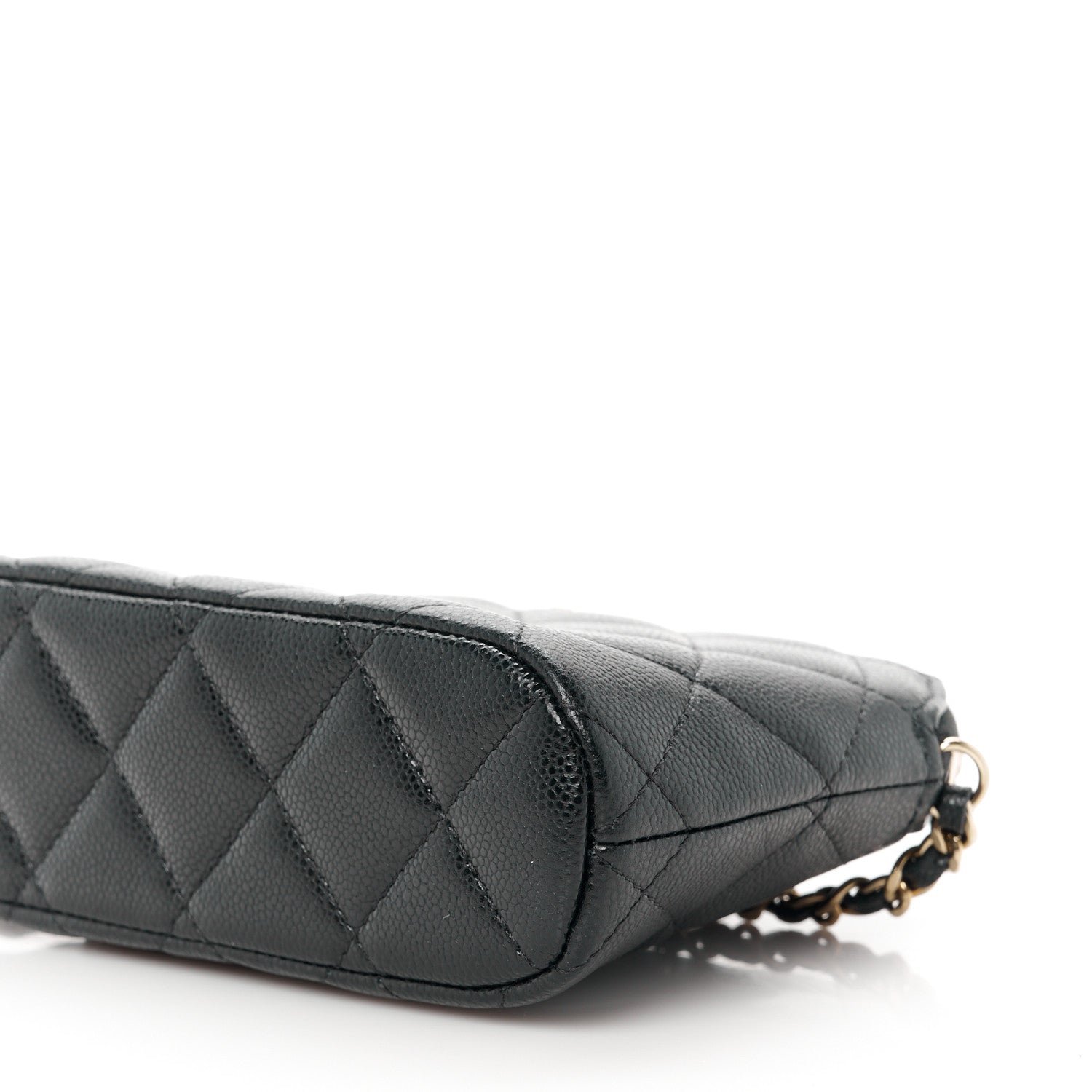 Caviar Quilted Classic Clutch with Chain Black - Image 10