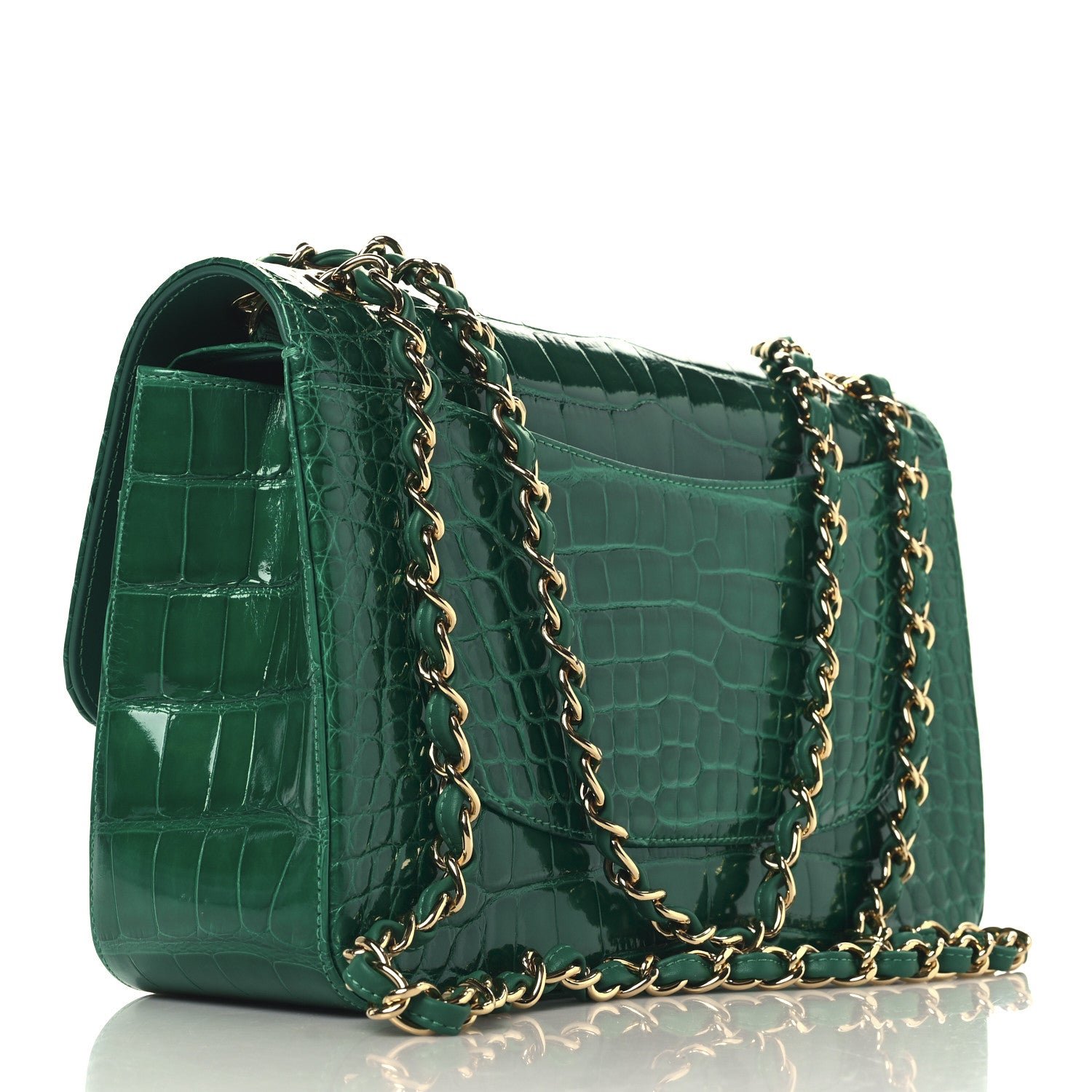 Alligator Jumbo Double Flap Green - Image 2