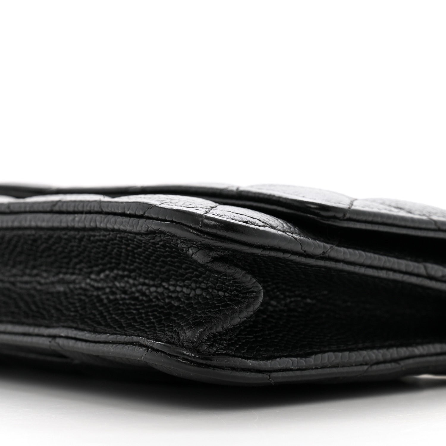Caviar Quilted Wallet on Chain WOC Black - Image 11