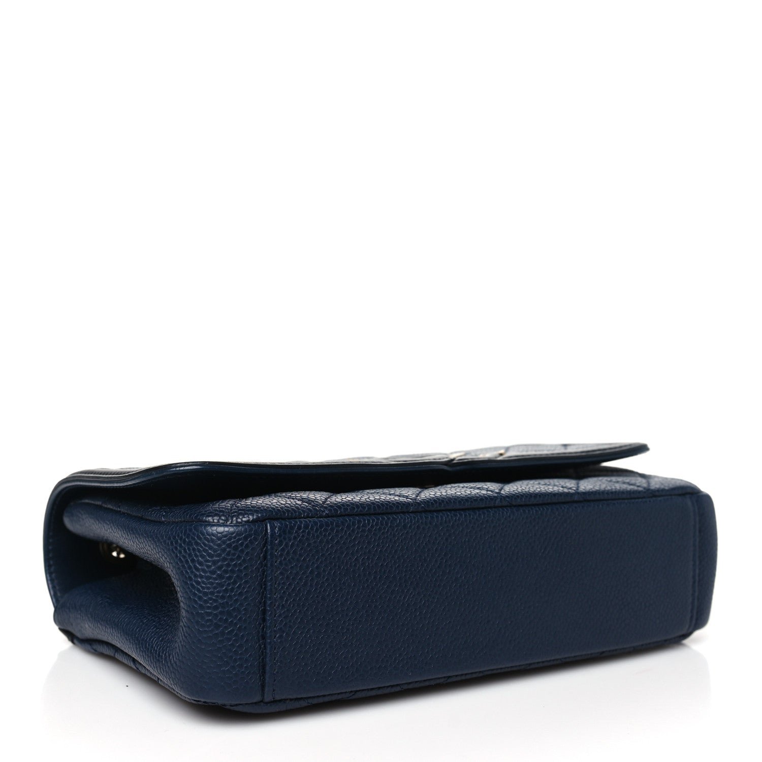 Caviar Quilted Small CC Filigree Flap Navy Black - Image 4