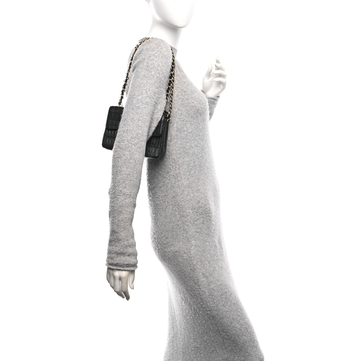 Matte Alligator Mini Square Flap Black - Image 2