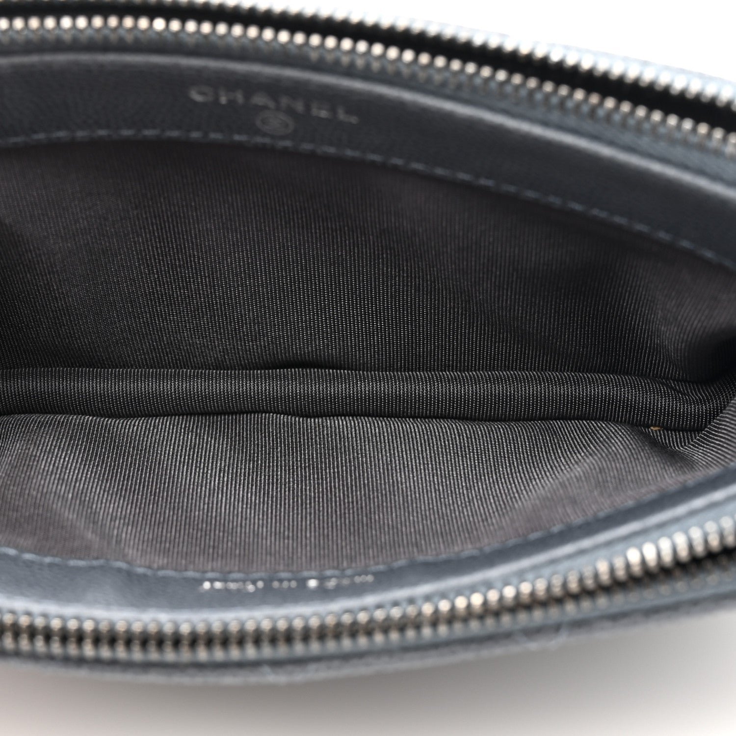 Caviar Quilted Small Clutch With Chain Grey - Image 6