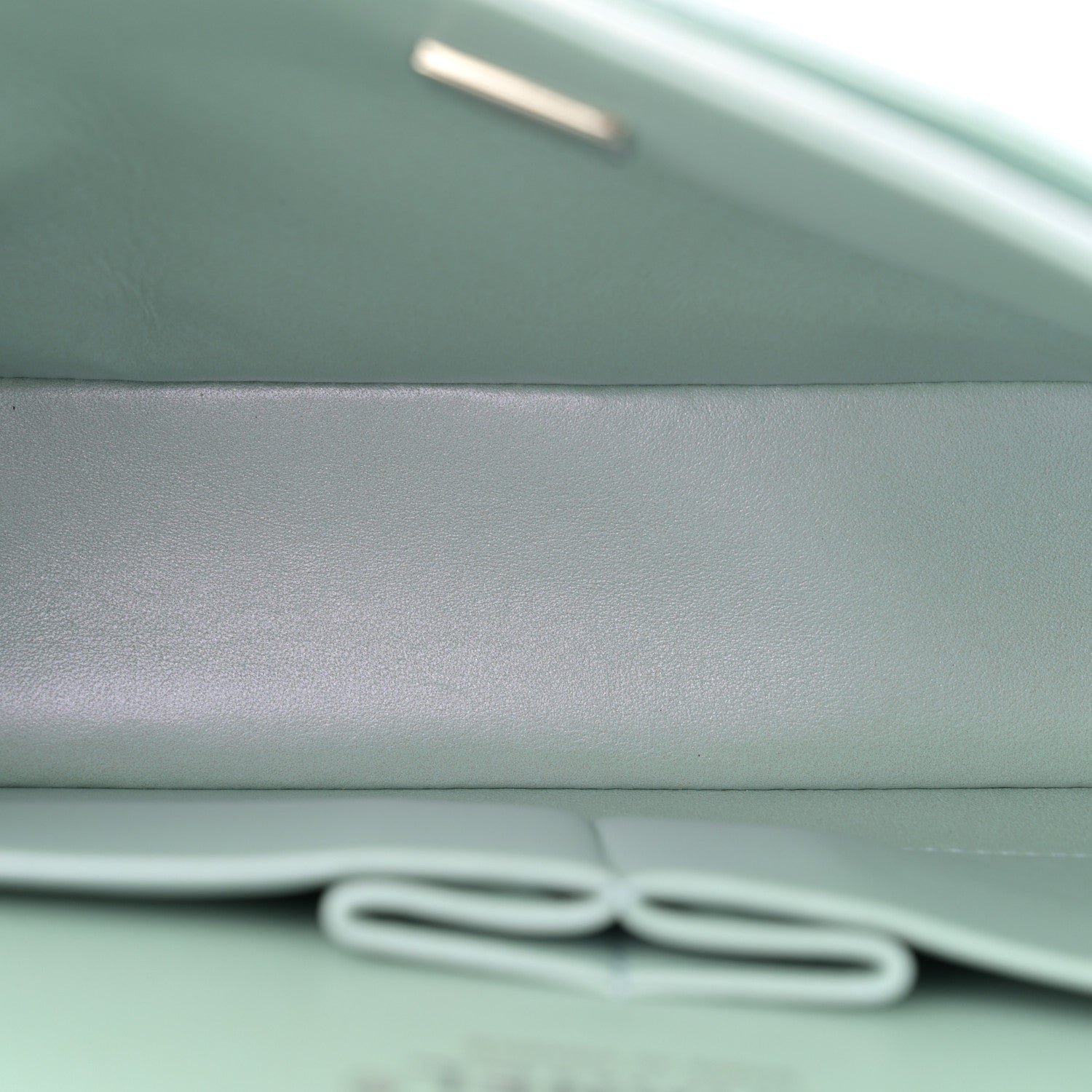 Iridescent Calfskin Quilted Medium Double Flap Light Blue - Image 5