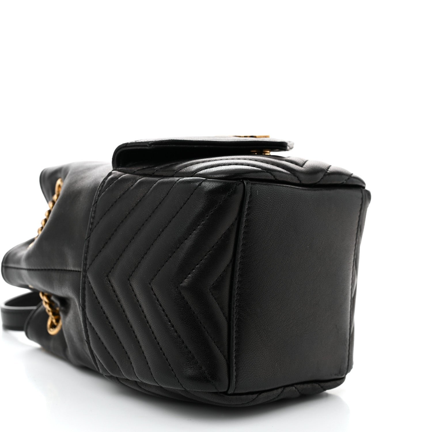 Lambskin Matelasse Monogram Joe Nano Bucket Bag Black - Image 9