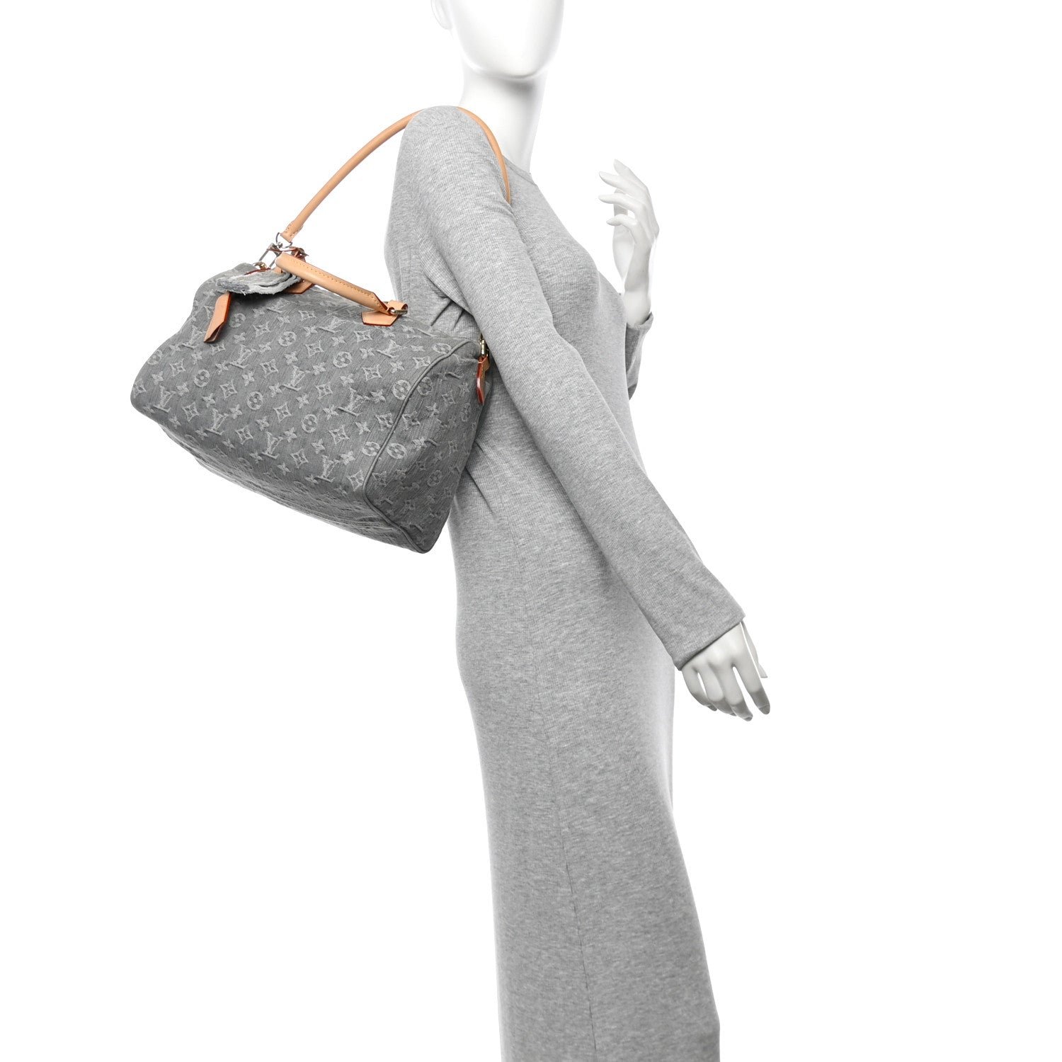 Monogram Denim Speedy Soft 30 Washed Gray - Image 2