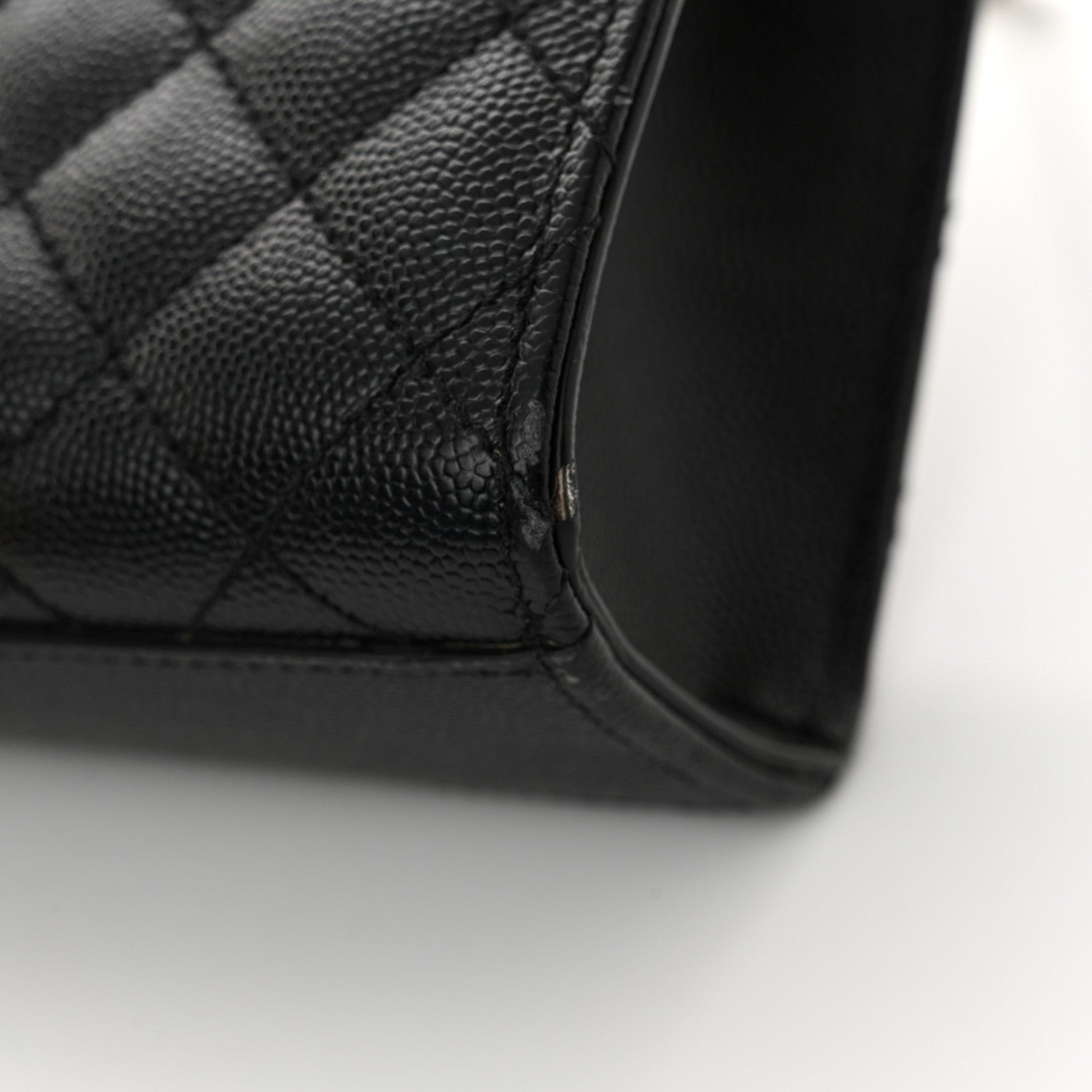 Grain De Poudre Textured Mixed Matelasse Large Triquilt Monogram Satchel Black - Image 11