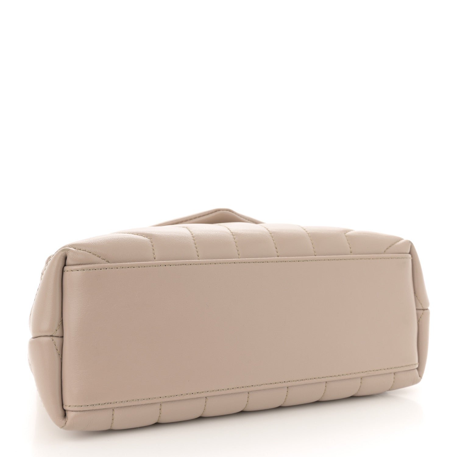 Calfskin Y Quilted Monogram Small Loulou Chain Satchel Taupe - Image 4