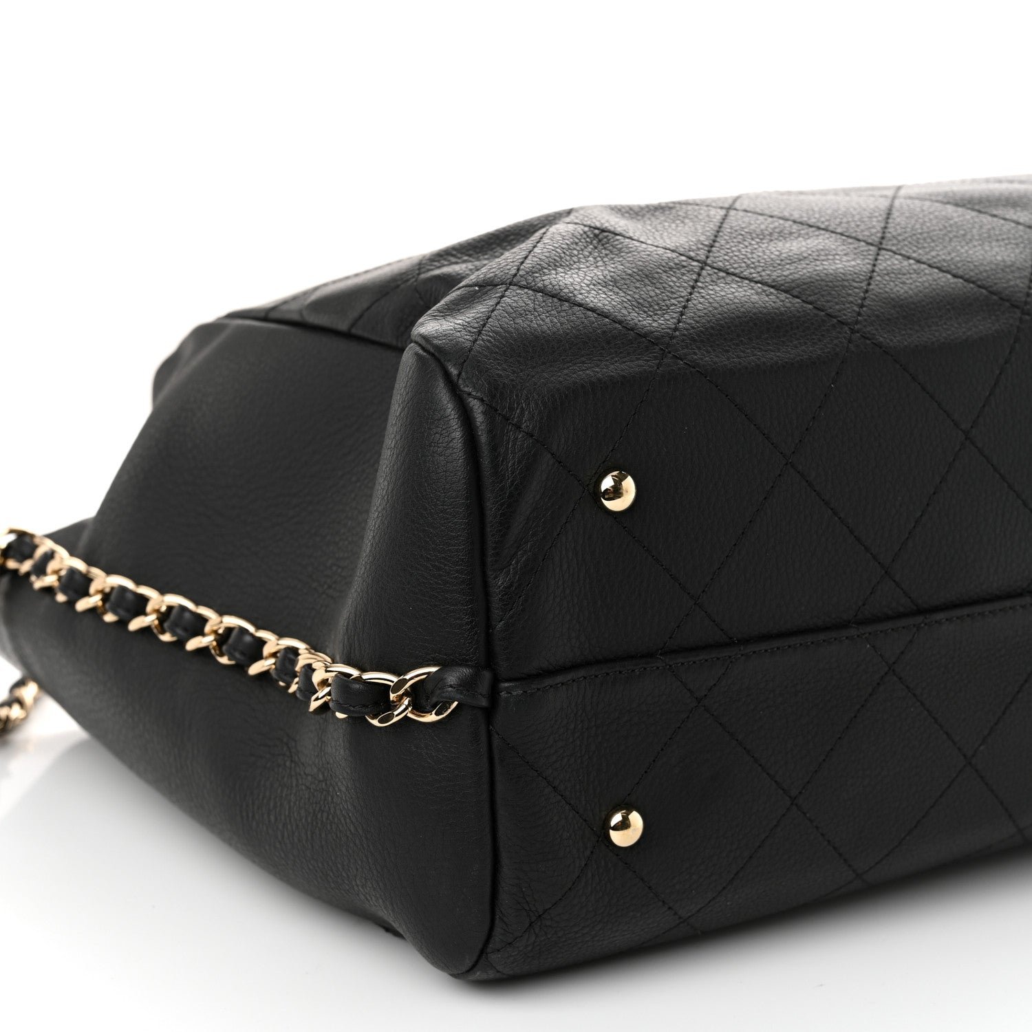 Bullskin Stitched Large Shopping Bag Black - Image 9