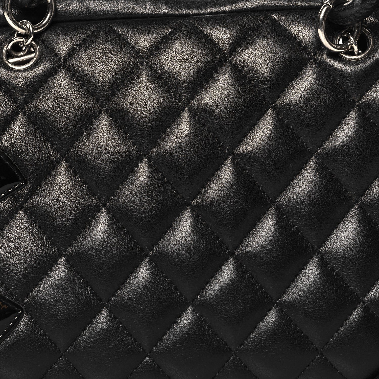 Calfskin Quilted Large Cambon Bowler Black - Image 8