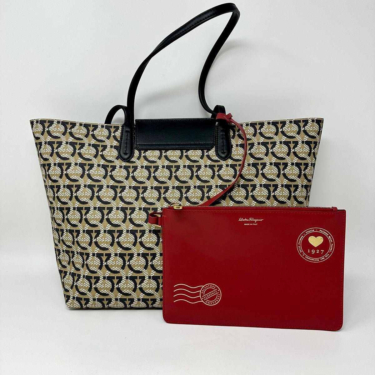 Salvatore Ferragamo Printed Gancino Tote - Image 2